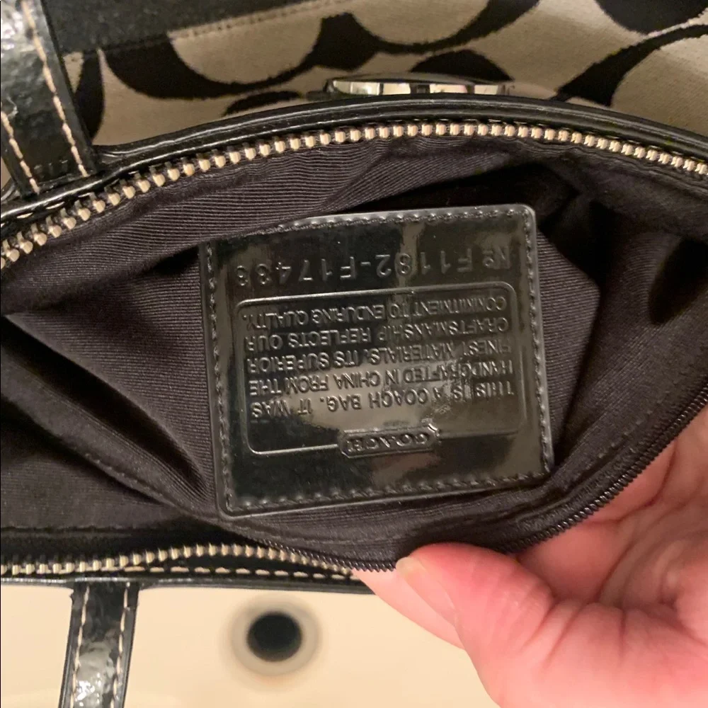 Black Coach Handbag - Picture 6 of 8